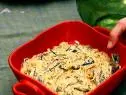 Creamy Pepper dish in a square red bowl