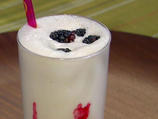 Vanilla Bean-Nutmeg Shake with Blackberry Swirl image