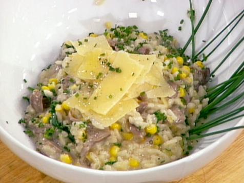 Sweet Corn, Black Trumpet and Truffle Risotto