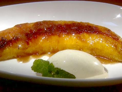 Grilled Plantains with Cinnamon Ice Cream