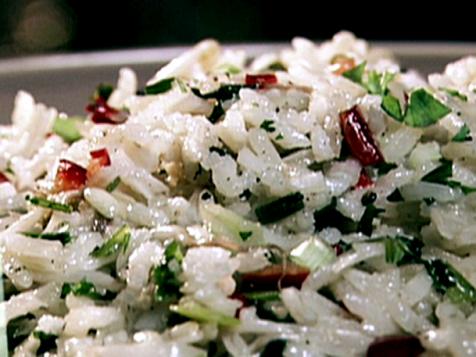 Toasted Jasmine Rice with Grilled Scallions
