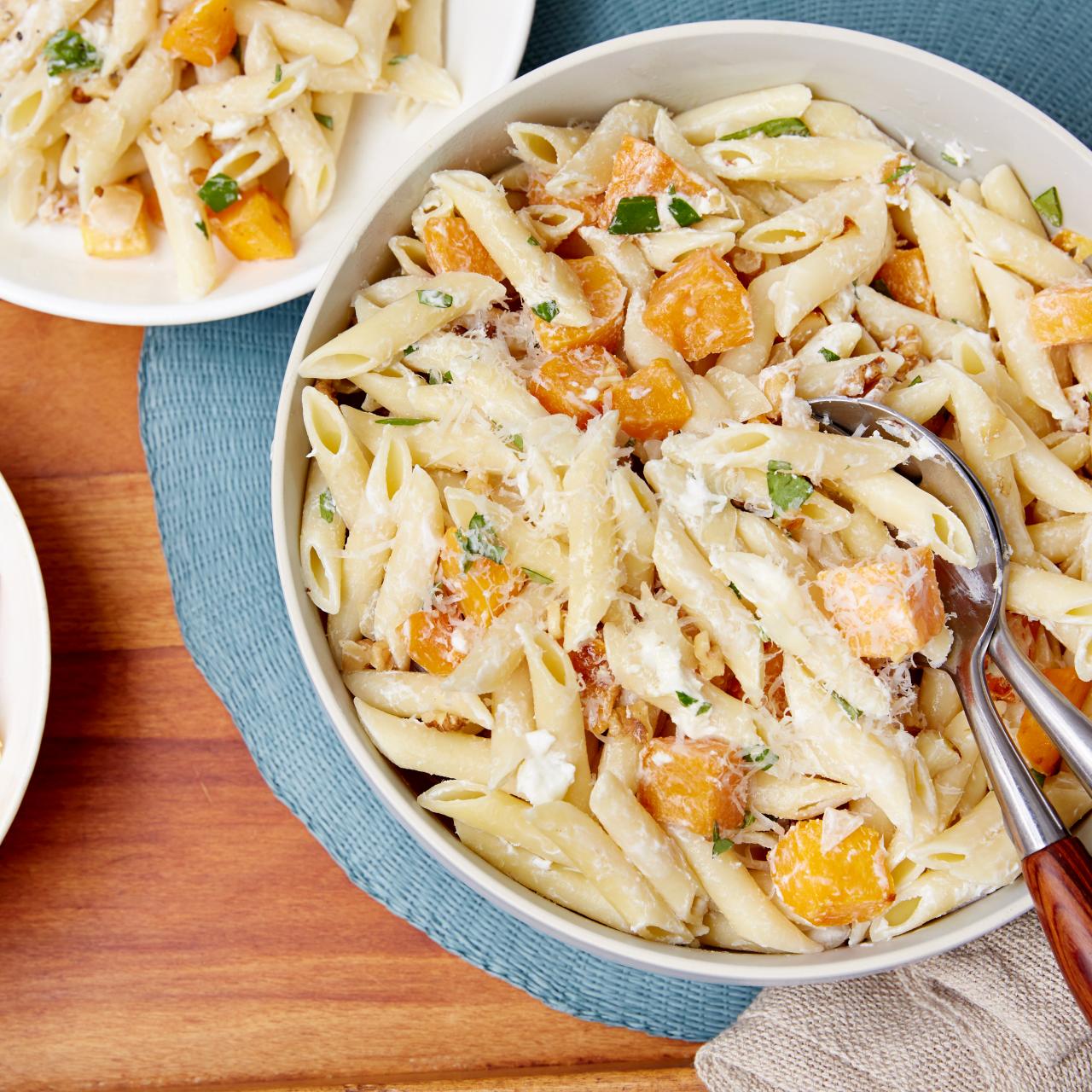 Penne with Butternut Squash and Goat Cheese | Recipe Cart | Recipe Cart
