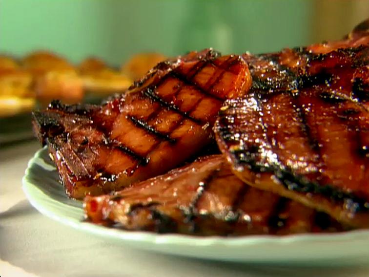 Grilled Smoked Pork Chops with Sweet and Sour Glaze Recipe Sunny
