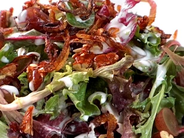 Spring Salad with Creamy Goat Cheese Dressing