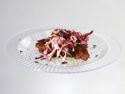 Mahi Churro with Jalapeno Slaw and Cinnamon Aioli