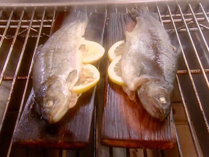 Rainbow Trout Roasted on a Cedar Plank Recipe Food Network