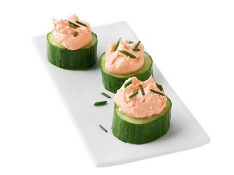 Cucumber Cups With Creamy Salmon Whip