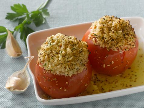 Tomatoes Stuffed with Brown Rice and Chihuahua Cheese