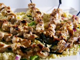 Chicken Satay with Grilled Vegetable Couscous