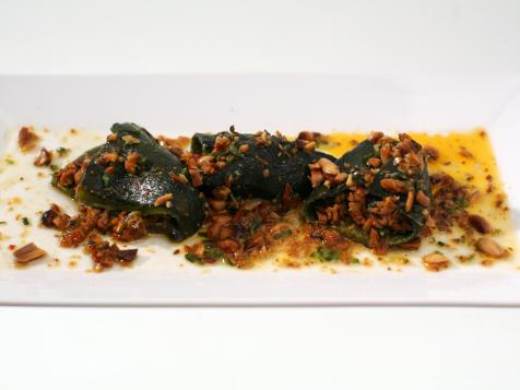 Southeast Asian-Style Stuffed Poblano Peppers with Lime Peanut Vinaigrette