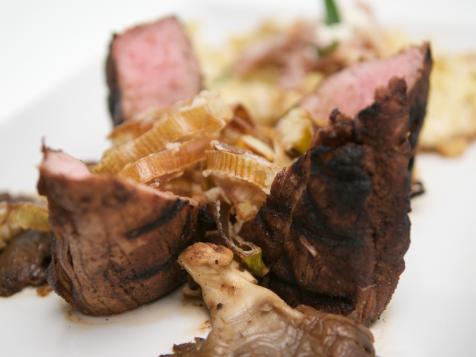 Cajun Pork Tenderloin with Lambic Beer Sauce and Cheesy Spaetzle