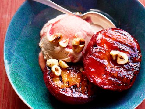 Warm Plums With Gelato