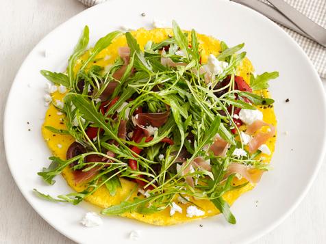 Open-Faced Omelet With Arugula Salad