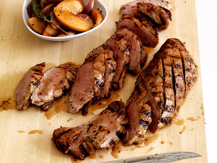 RosemaryMustard Pork With Peaches Recipe Food Network Kitchen Food