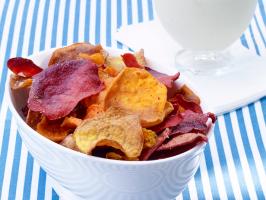 Vegetable Chips with Blue-Cheese Dip