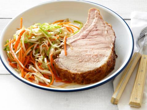 Grilled Rack of Pork With Cabbage