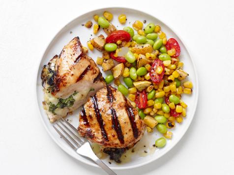 Pepper-Jack Chicken With Succotash