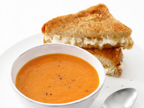 Triple Grilled Cheese With Tomato Soup