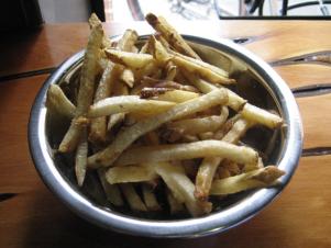 Hand Cut French Fries Are Deep Fried Twice