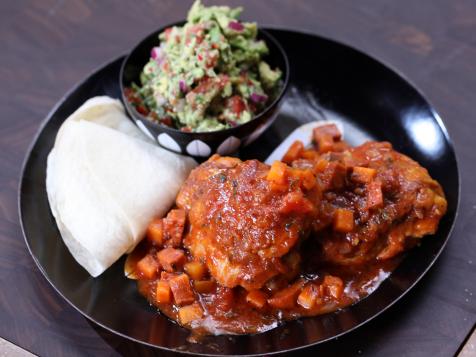 Chipotle Chicken Thighs with Chunky Guacamole