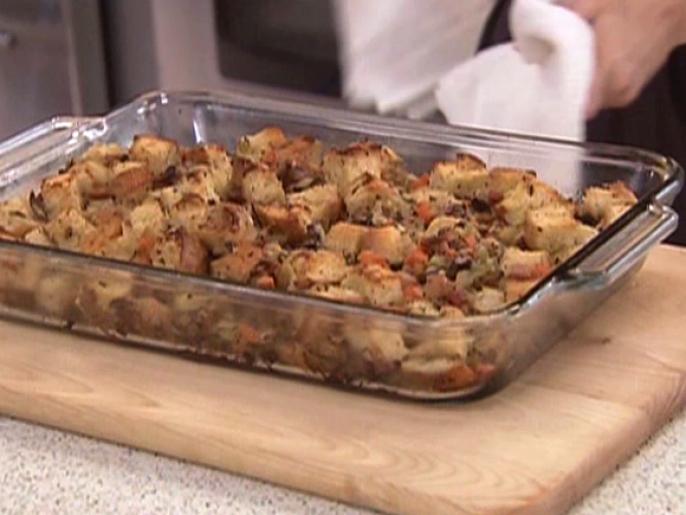 Ciabatta Stuffing with Chestnuts, Mushrooms and Pancetta Recipe Giada
