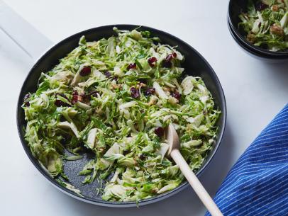 Cooking Channel 
Sunny Anderson Crunchy Sweet Brussels Sprout Salad
Thanksgiving Salad-Add Color & Greens to Your Table