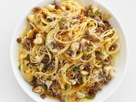 Sausage-Cauliflower Spaghetti