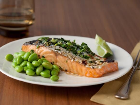 Honey Soy Grilled Salmon with Edamame Recipe | Food Network Kitchen ...