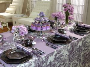 Lavender Themed Cocktail Tablescape By Sandra Lee