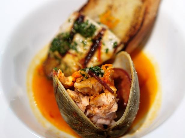 Braised Swordfish Collar With Chorizo and Clams image