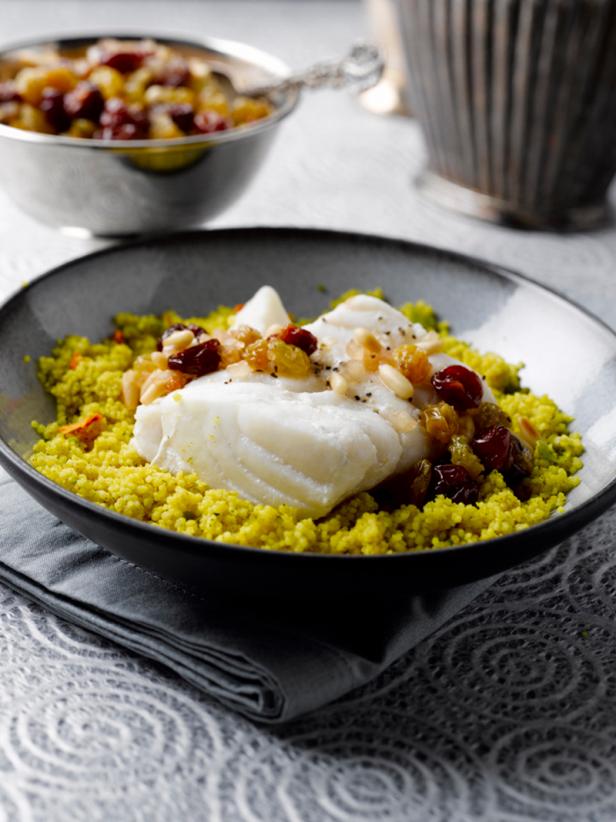 Cherry and Balsamic-Topped Alaska Cod image