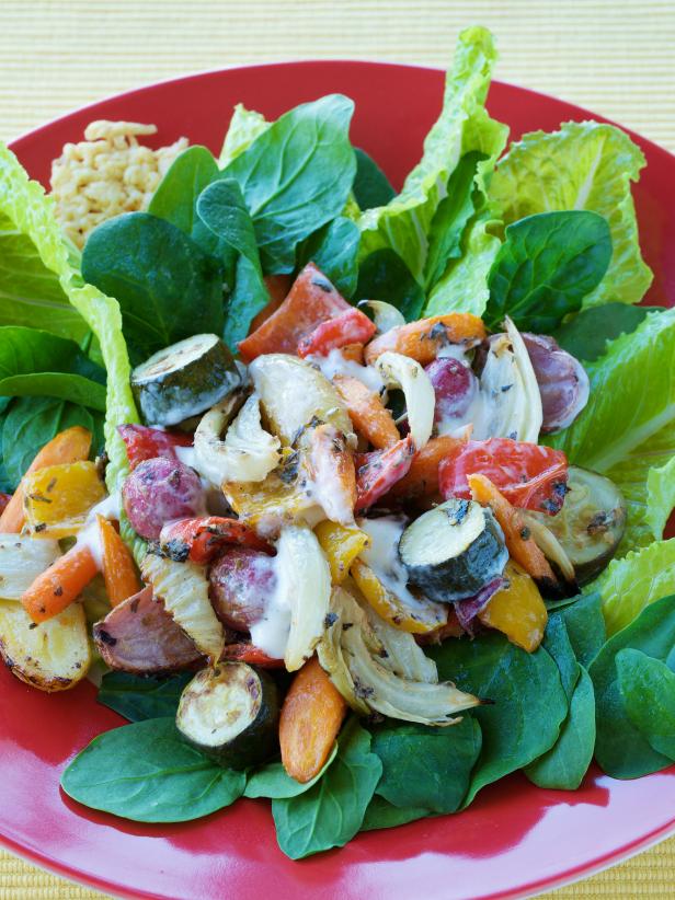 Leafy Greens with ItalianStyle Caramelized Vegetables Recipe Melissa