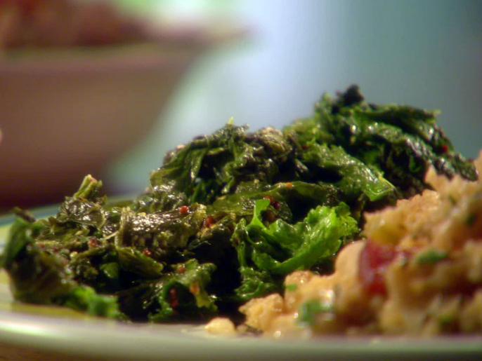 Simple Sauteed Mustard Greens Recipe Sunny Anderson Food Network