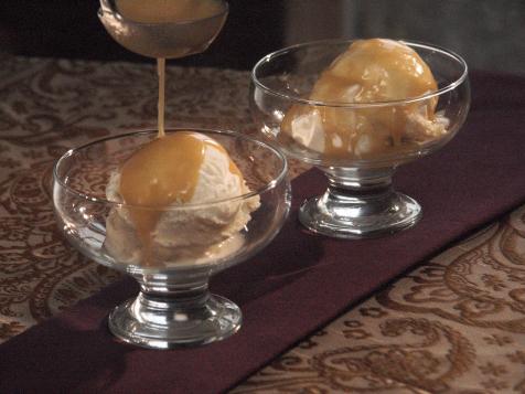 Vanilla Ice Cream with Bourbon Butterscotch Sauce