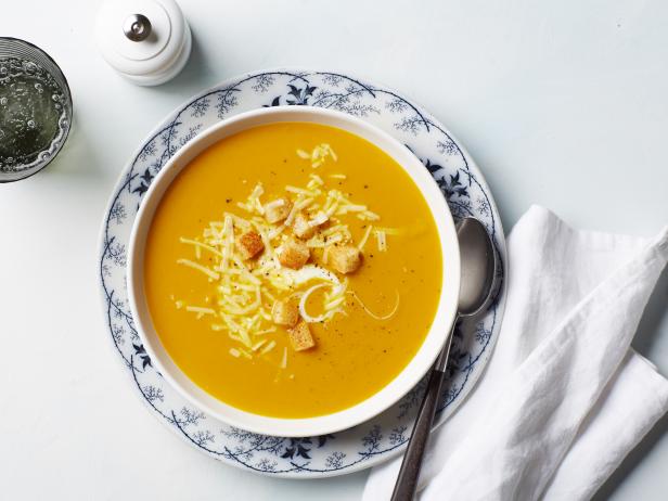 Ina Garten's Winter Squash Soup for Reshoots, as seen on Food Network.