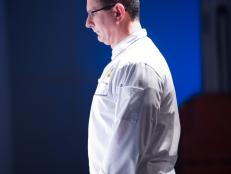 Rival-Chef Robert Irvine entering to face Judgement for the Secret Ingredient "Peanut" Showdown in Episode 2 as seen on Food Network Next Iron Chef Season 4.