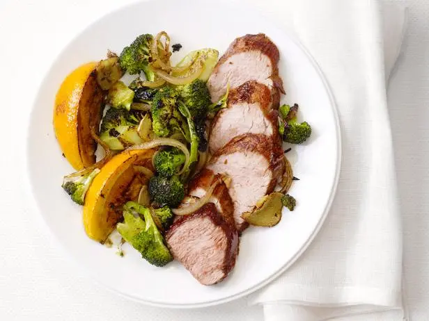 Five-Spice Pork With Roasted Oranges and Broccoli Recipe | Food Network ...