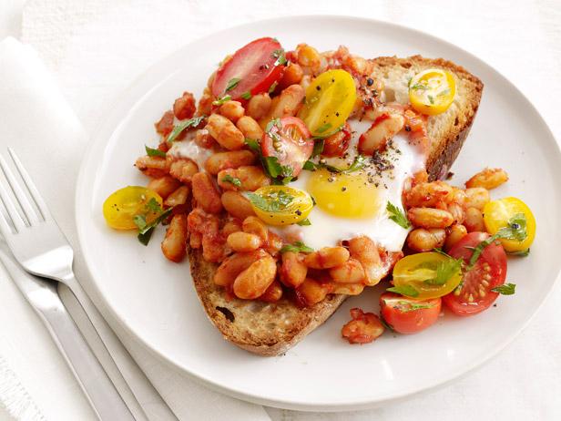 eggs and beans on toast