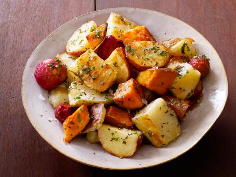 Mixed Roasted Potatoes With Herb Butter
