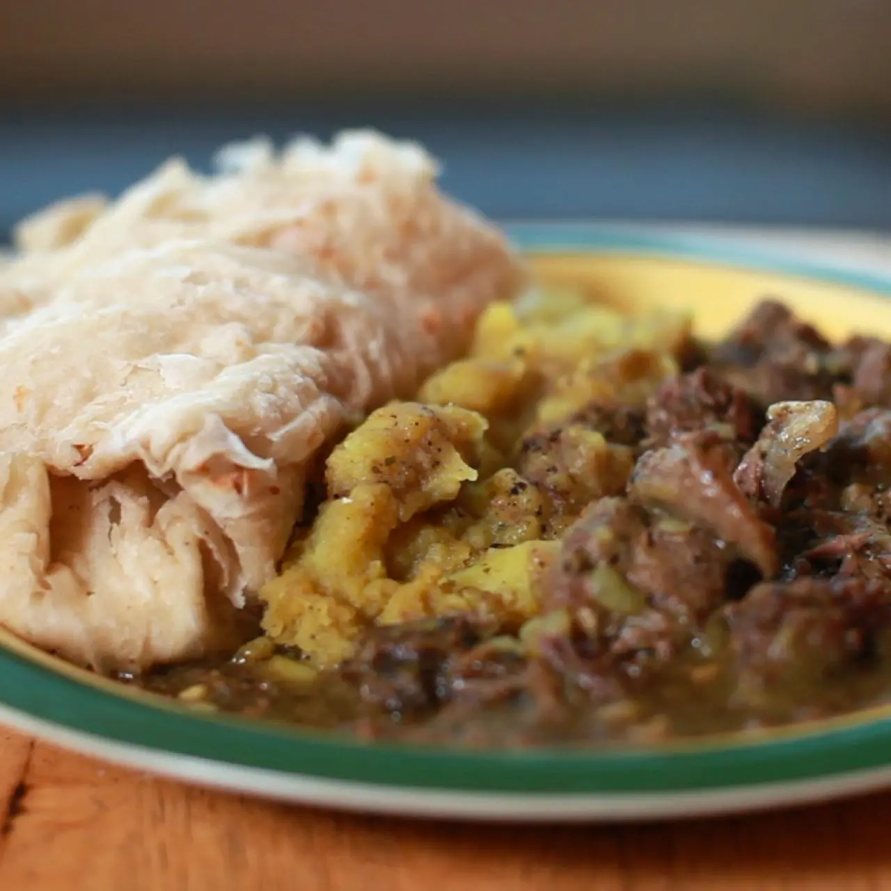 Curry Goat Roti Mona's Roti Scarborough Comfort On A Gloomy Day