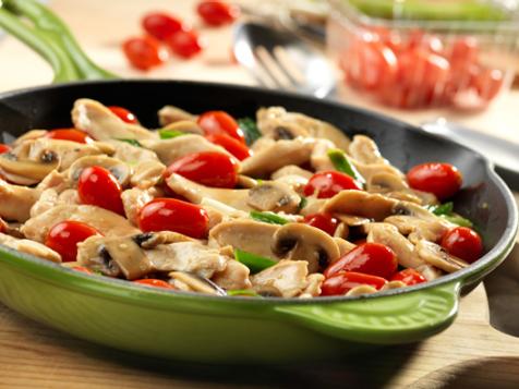 Chicken with Grape Tomatoes and Mushrooms