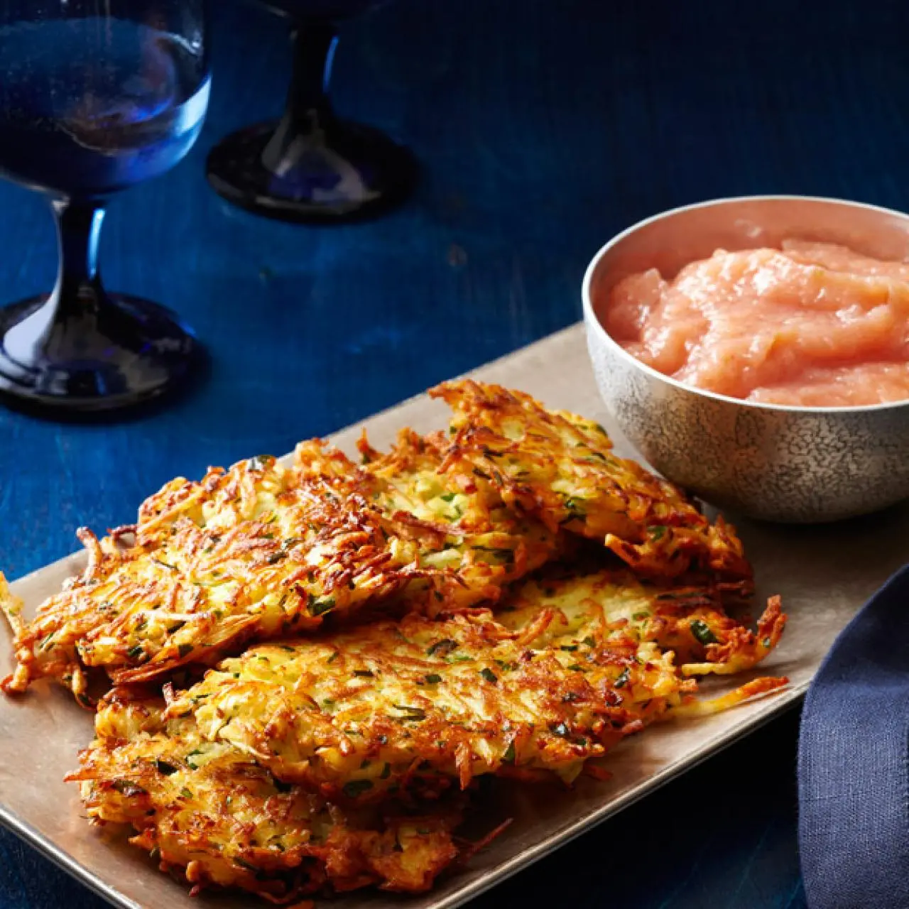 Parsnip-Potato Latkes With Cinnamon Applesauce Recipe | Food