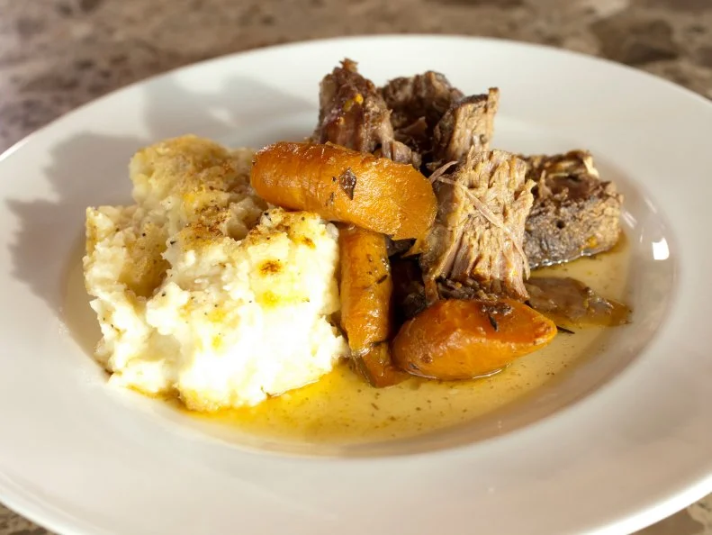 Ree Drummond - host, prepares Perfect Pot Roast and mashed potatoes for a family dinner during episode 5 as seen on Food Network's Pioneer Woman Season 1. 