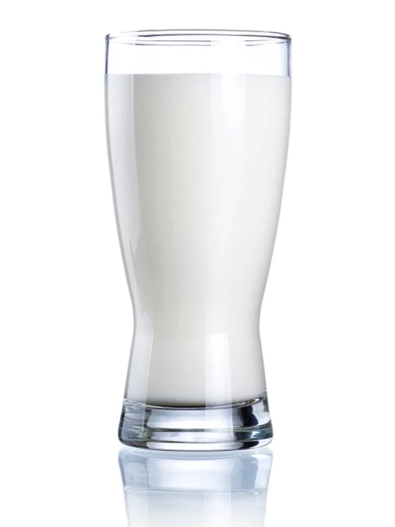 Glass of fresh milk isolated on a white background