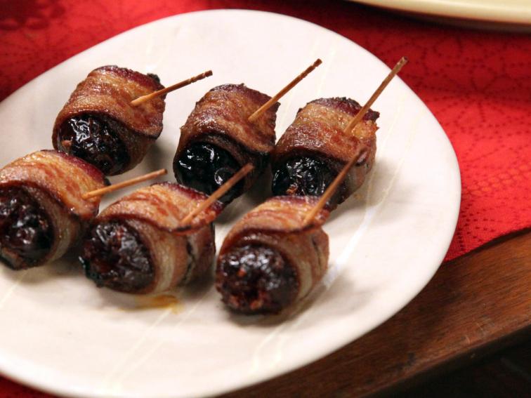 Bacon Wrapped Dates Stuffed with Chorizo Recipe Anne Burrell Food