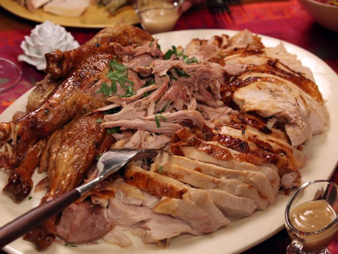 Brined Rosemary Crusted Turkey with Pan Gravy Recipe Anne Burrell