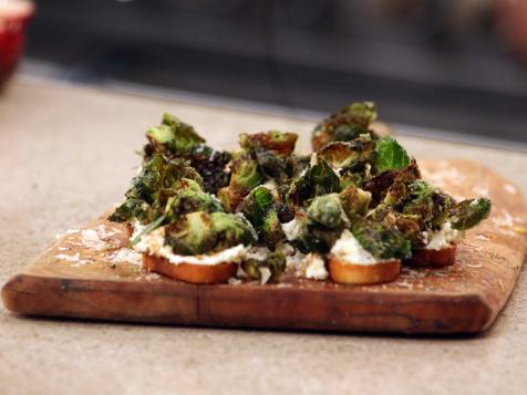 Ricotta Crostini with Brussels Sprouts