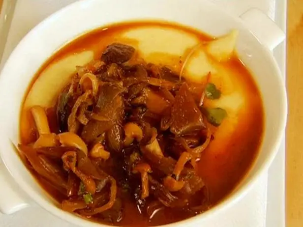 Creamy Polenta with Fricassee of Truffled Mushrooms Recipe | Scott Conant | Food Network