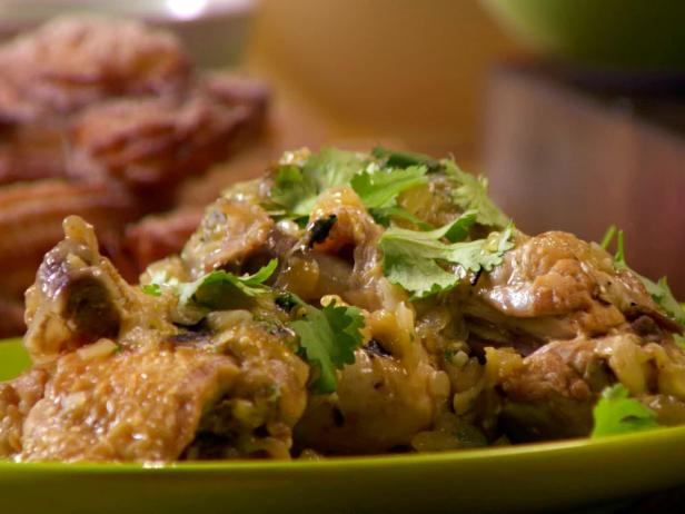 Braised Chicken With Tomatillos And Jalapenos Recipe Anne Burrell Food Network