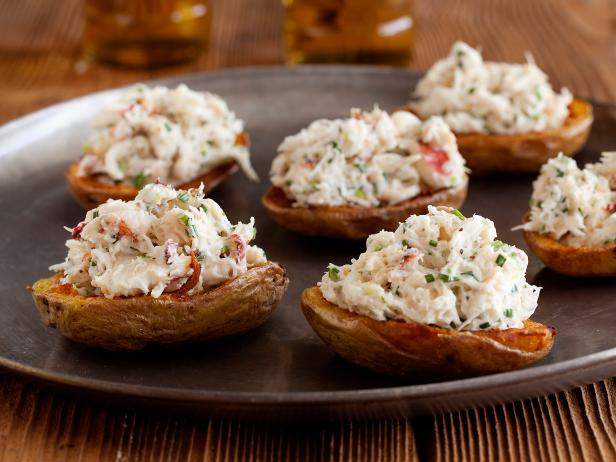 Crab Salad Stuffed Potato Skins Recipe